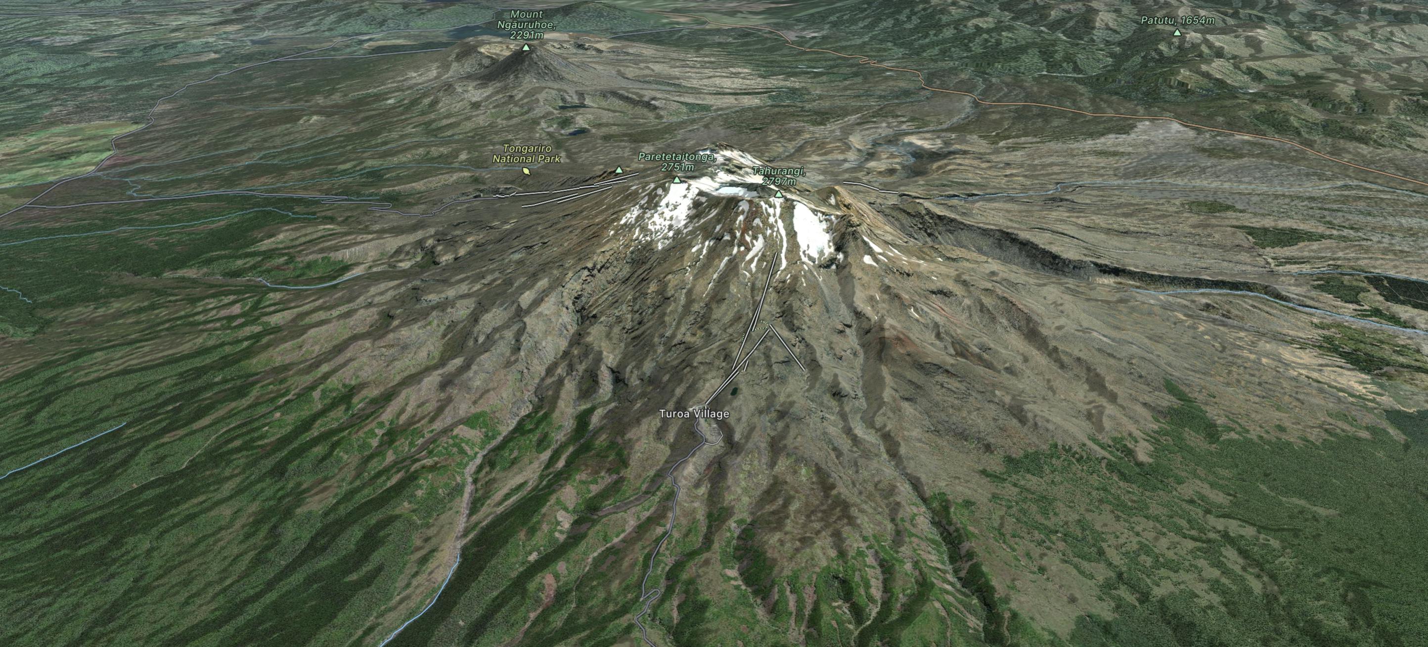 Turoa Ski Area (Mt Ruapehu) Map